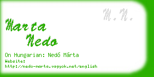 marta nedo business card